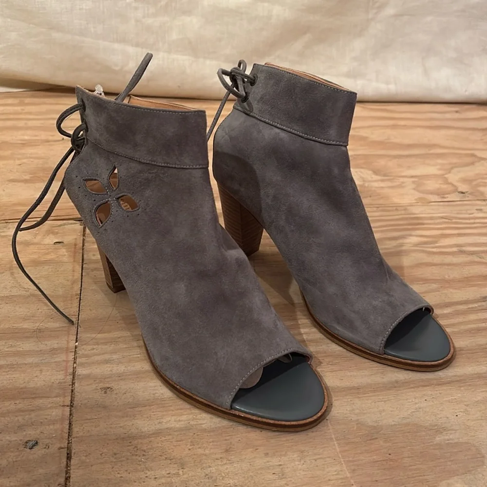 Sundance suede open back heels